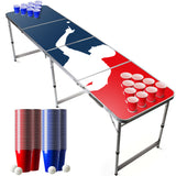 Table de Bière Pong - Table Beer Pong Player + 60 Red Cups + 60 Blue Cups + 6 Balles